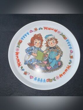 Vintage Oneida Raggedy Ann Andy 1969 3245 3258 The Bobbs Merrill Plate & Cup Set